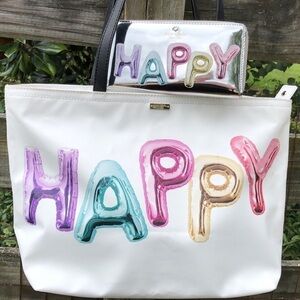 ♠️Rare Kate Spade Happy Tote & Wallet Balloon Set